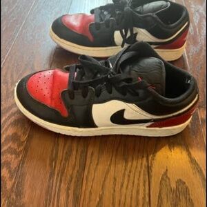 Nike Kids Black, Red, and White Sneakers